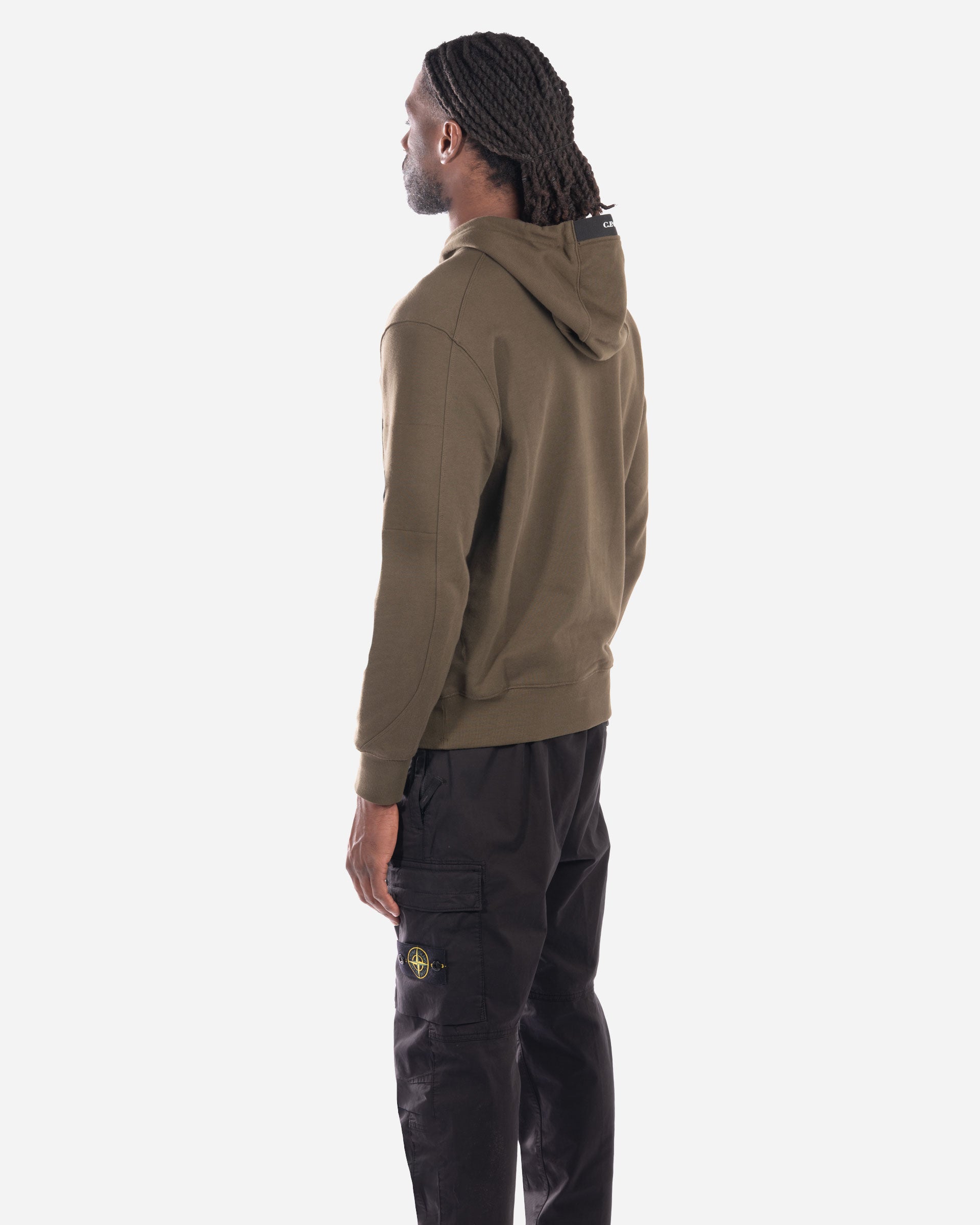 Sweatshirt à Capuche en Coton Brossé