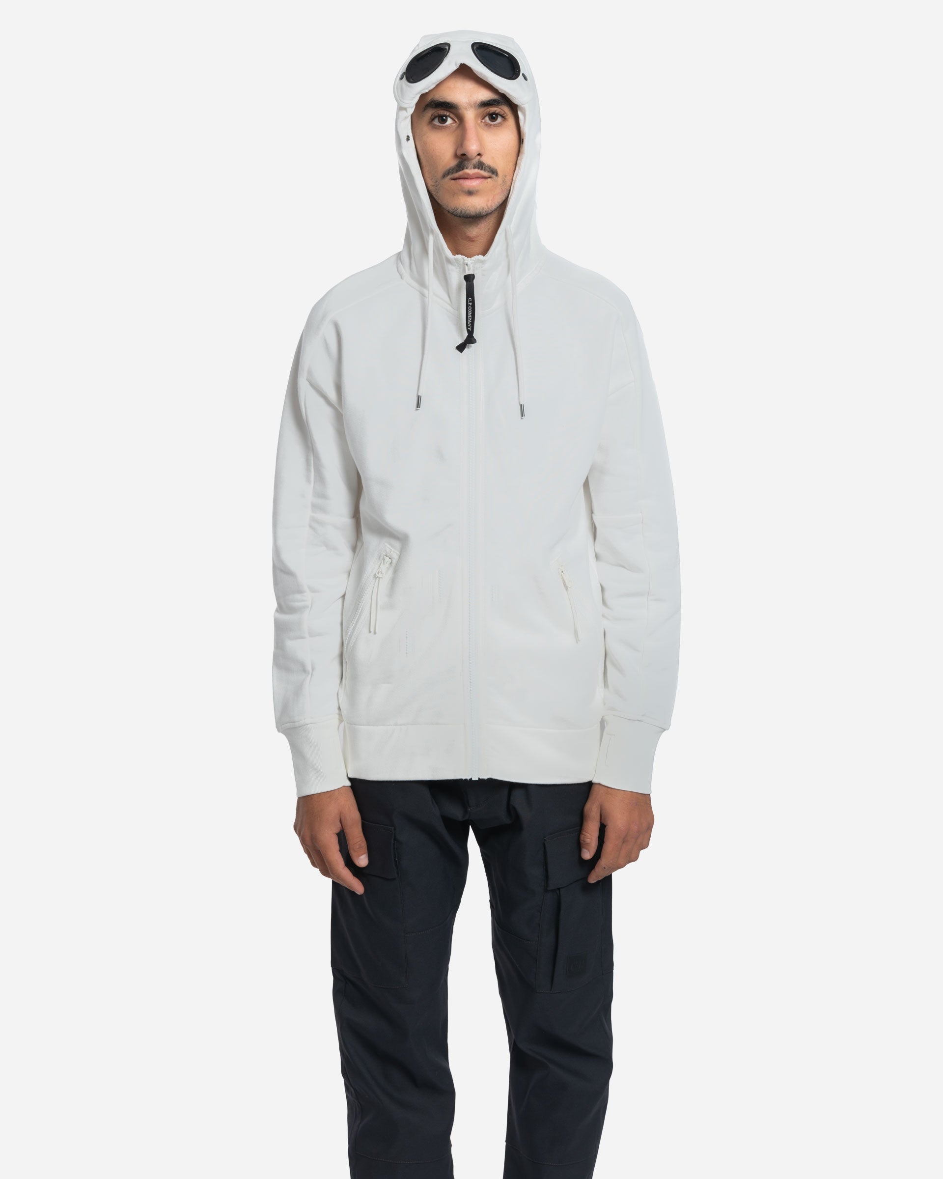 Sweatshirt à Capuche Goggle en Coton Brossé