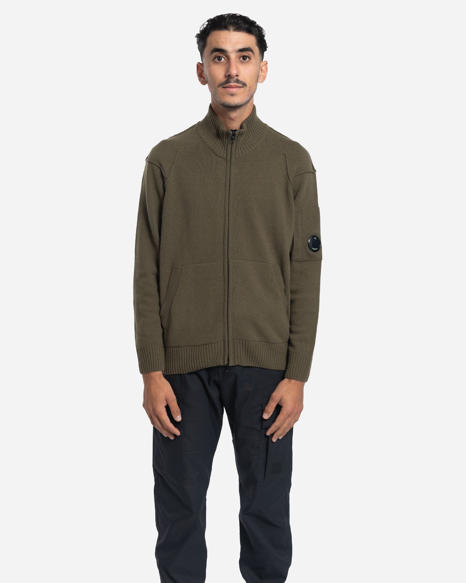 Cardigan Zippé en Laine Lambswool GRS