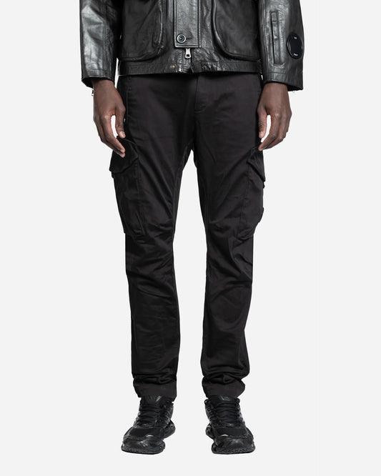 Lens Stretch Cotton Satin Cargo Pants