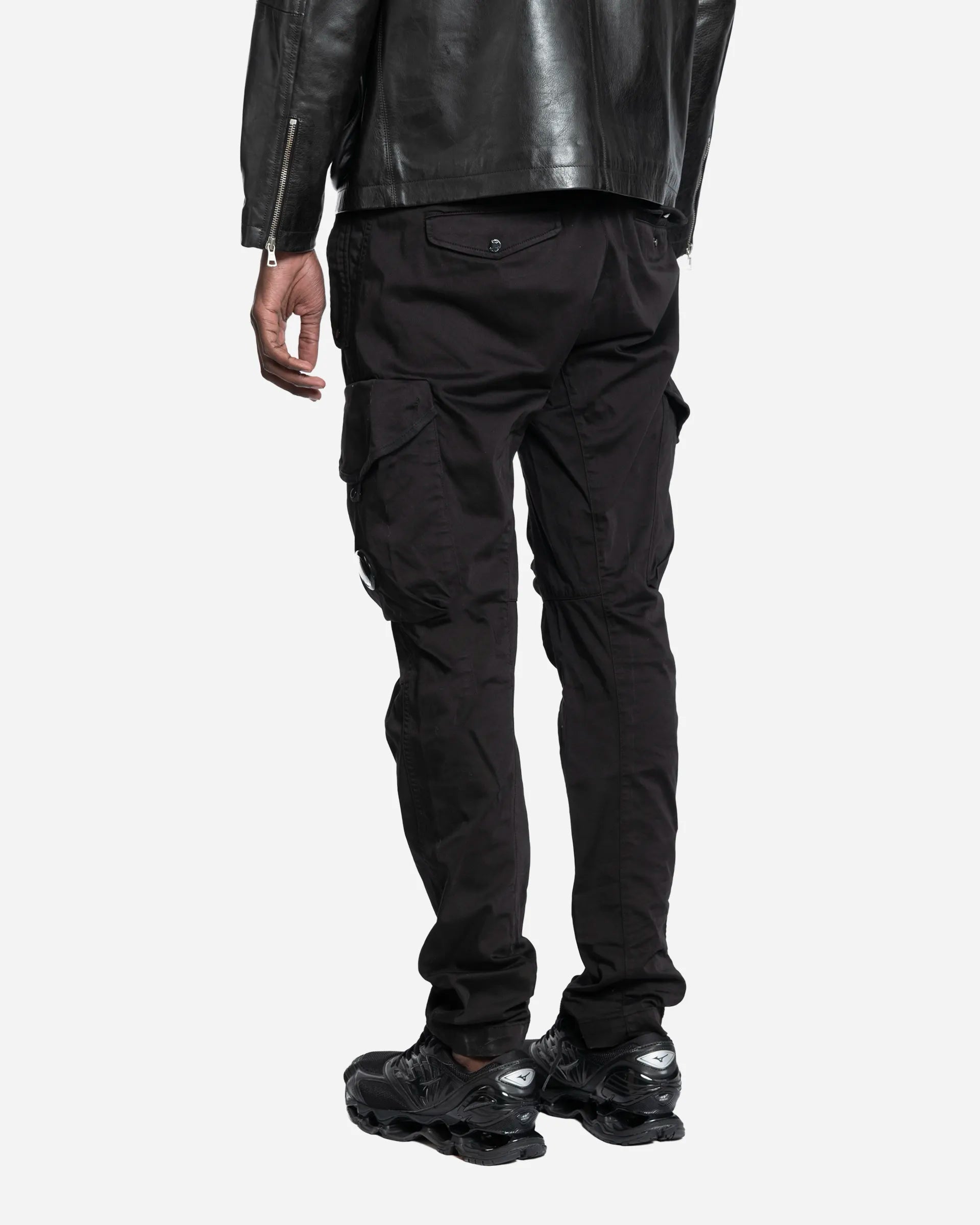 Lens Stretch Cotton Satin Cargo Pants