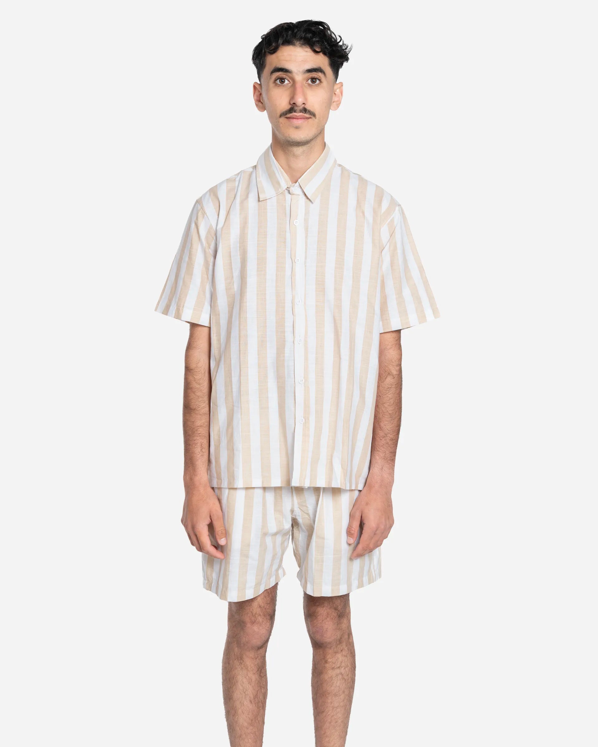 Seseh Striped Shorts Beige
