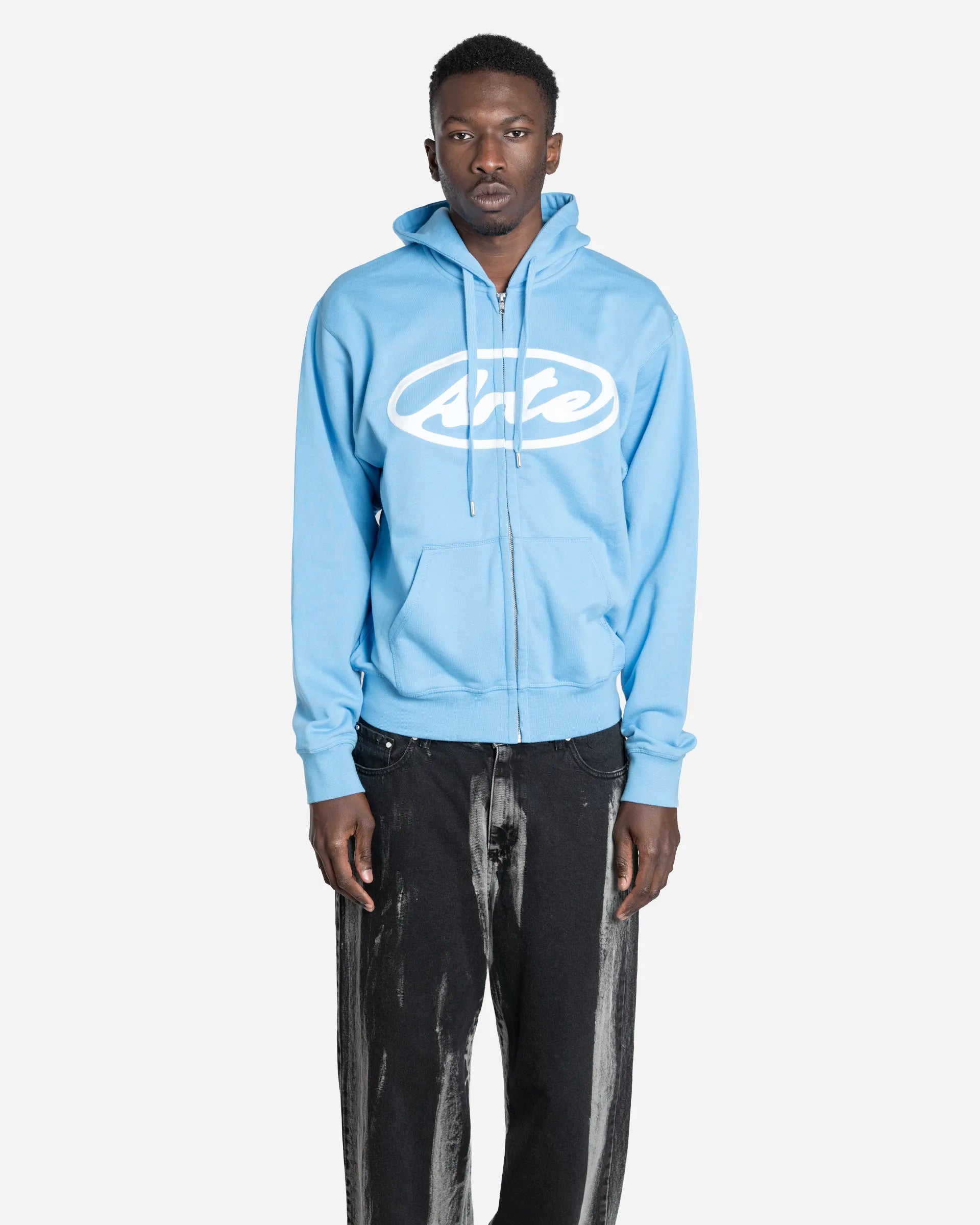 Sweat à Capuche Zippé avec Logo Cercle