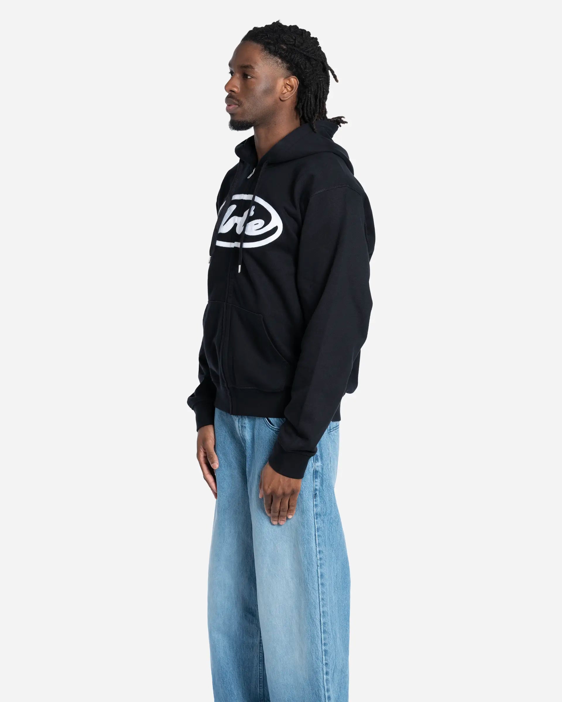 Sweat à Capuche Zippé avec Logo Cercle