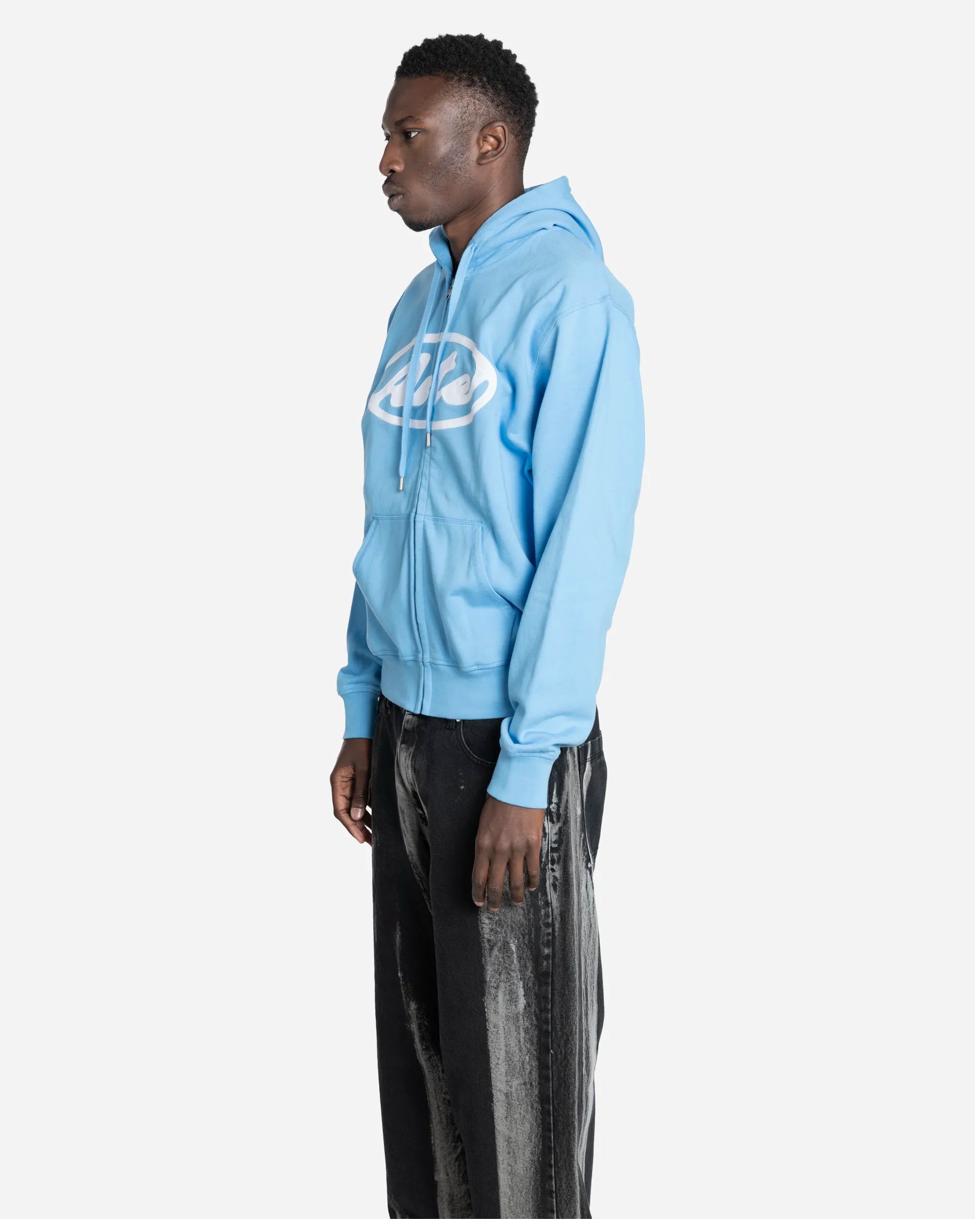 Sweat à Capuche Zippé avec Logo Cercle