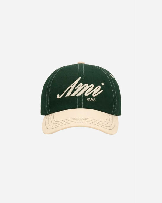 Cap Ami Paris - Bottle Green/Ivory