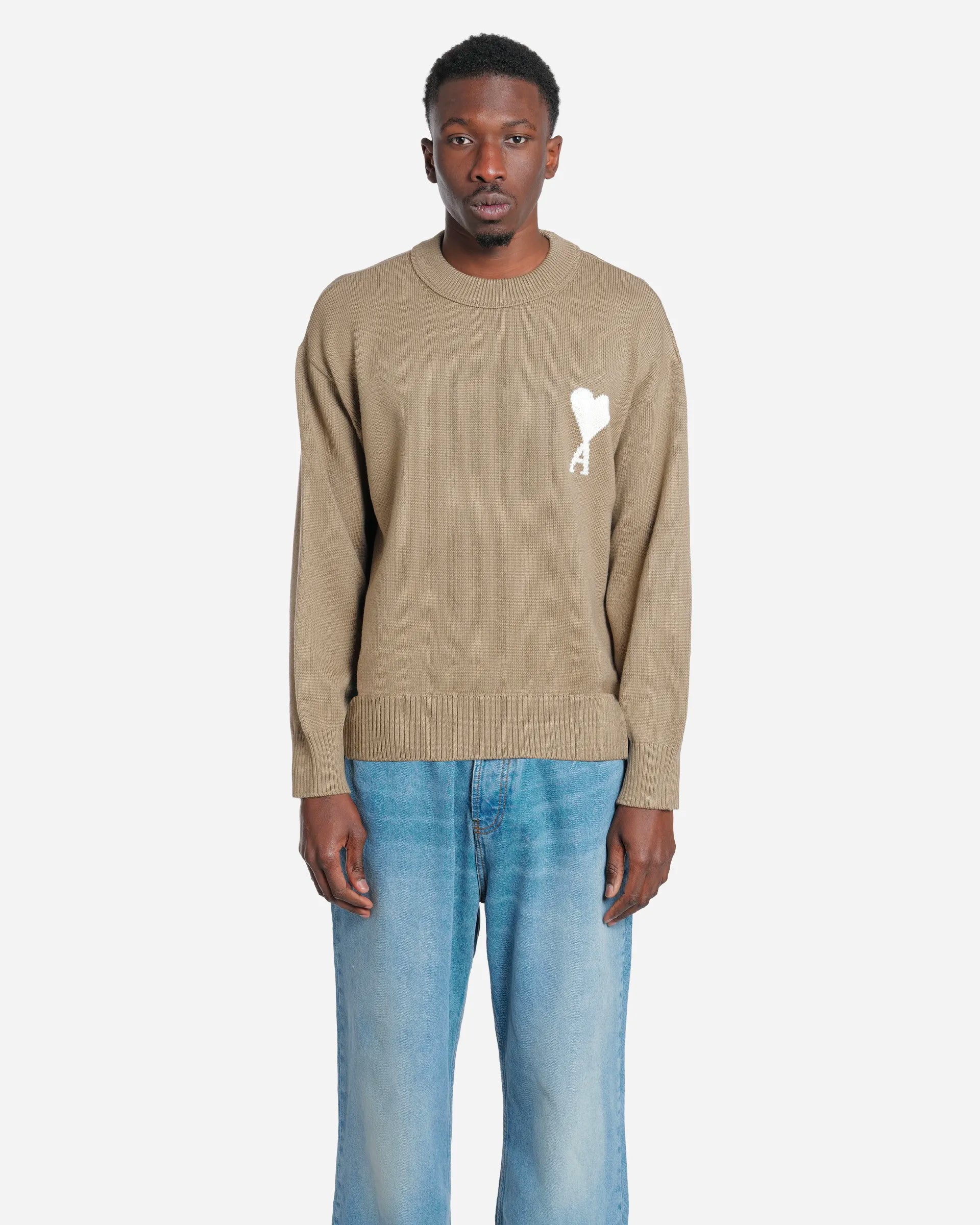Pull Col Rond Ami de Coeur en Laine et Coton