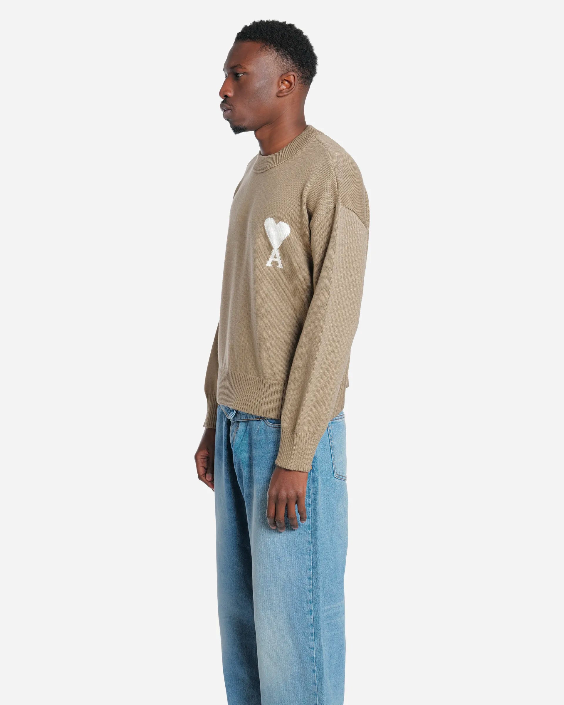 Pull Col Rond Ami de Coeur en Laine et Coton