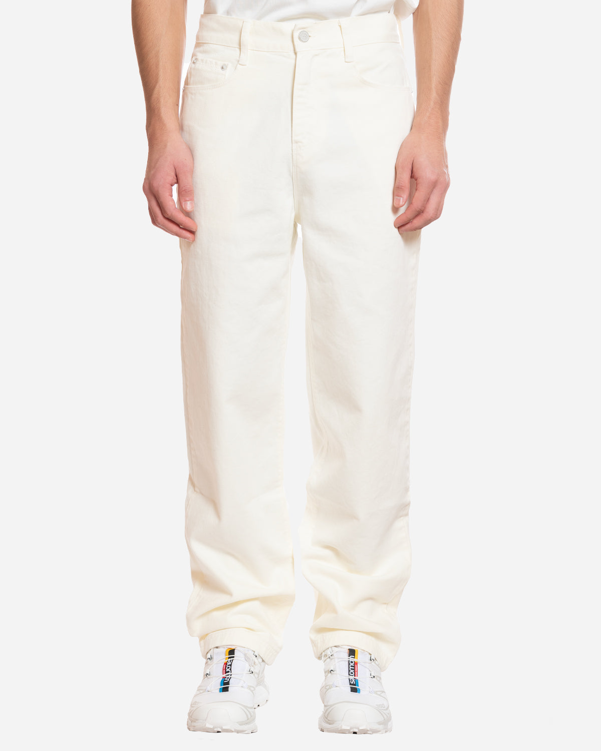 arte marque pantalon poches brodees white