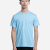 Comme Des Garçons Shirt Men's Short Sleeve Logo T-shirt Blue Front View