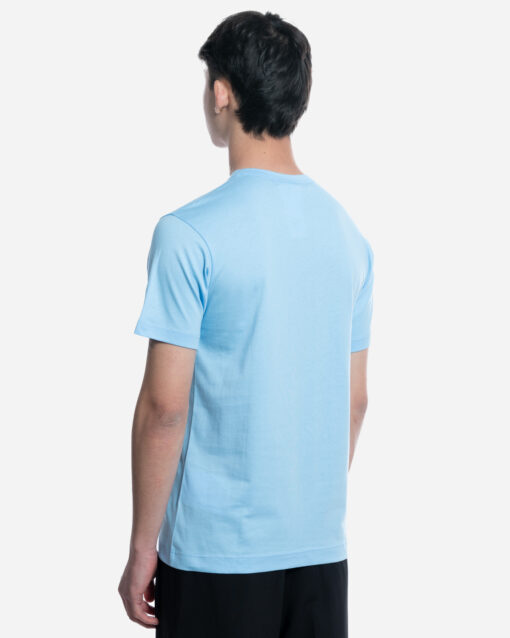 Comme Des Garçons Shirt Men's Short Sleeve Logo T-shirt Blue Back View